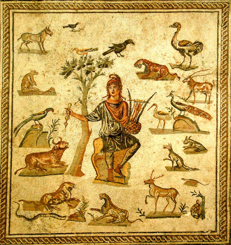 Giovanni Dall'Orto, Orpheus surrounded by animals